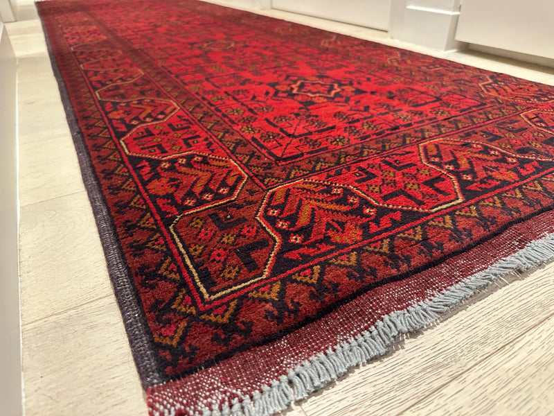 Khal Mohommadi Afghan Fine Tribal Wool Runner Rug (550-2018) 300x80cm