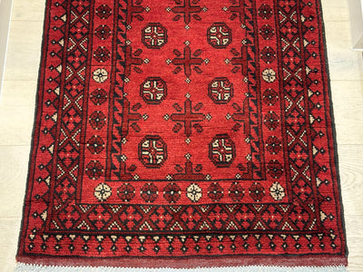 Bokhara Afghan Akhche Tribal Wool Runner Rug (STK550-2040) 294X80cm