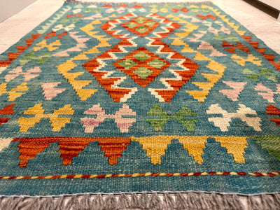 Kilim Handmade Vegi Dye Wool Rug(550-2029) 88X68CM