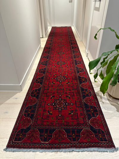 Khal Mohommadi Afghan Fine Tribal Wool Runner Rug (550-2017) 484x82cm