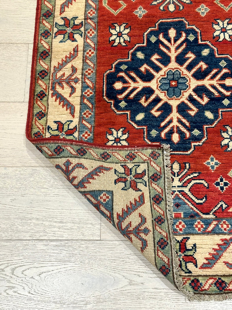 Kazak Fine Handmade Veggie Dye Runner Rug (STK550-1994) 500x77cm