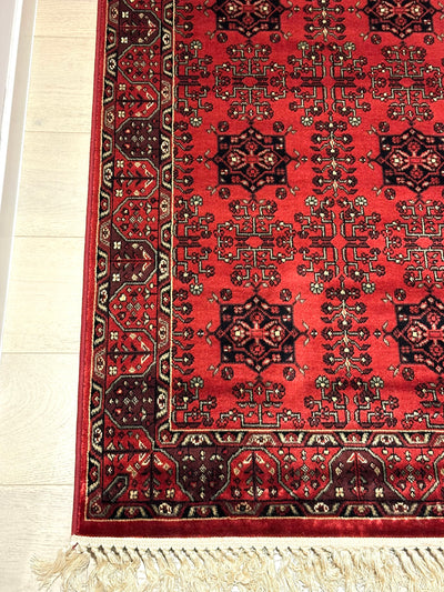 Hereke Tribal Red Silk Road Runner Rug