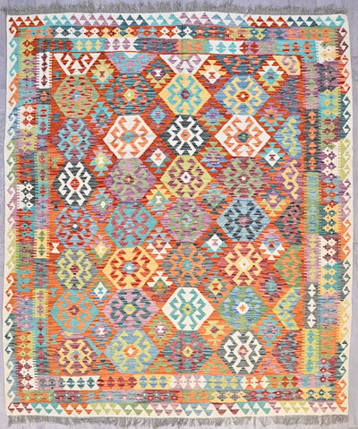 Kilim Chobi Handmade Multi Rug (STK550-1976) 289X248cm, Rugs Online Rugs Sydney Australia, www.rugsonlinerugs.com.au