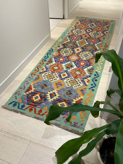 Kilim Chobi Handmade Multi Wool Runner Rug (STK550-2001) 244x79cm, Rugs Online Rugs Sydney Australia, www.rugsonlinerugs.com.au