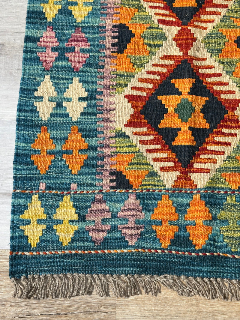 Kilim Chobi Handmade Multi Wool Rug (STK550-2069) 87X61CM