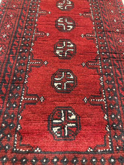 Bokhara Afghan Akhche Tribal Wool Runner Rug (STK550-2044) 196X64cm