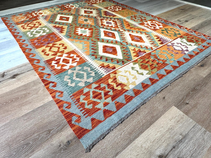 Kilim Chobi Handmade Multi Wool Rug (STK550-2110) 193X152CM