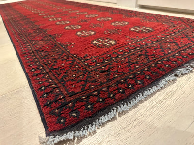 Bokhara Afghan Akhche Tribal Wool Runner Rug (STK550-2123) 294X80cm