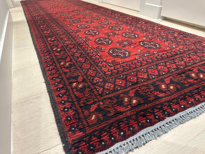 Bokhara Afghan Akhche Tribal Wool Runner Rug (STK550-2041) 284X77cm, Rugs Online Rugs Sydney Australia, www.rugsonlinerugs.com.au