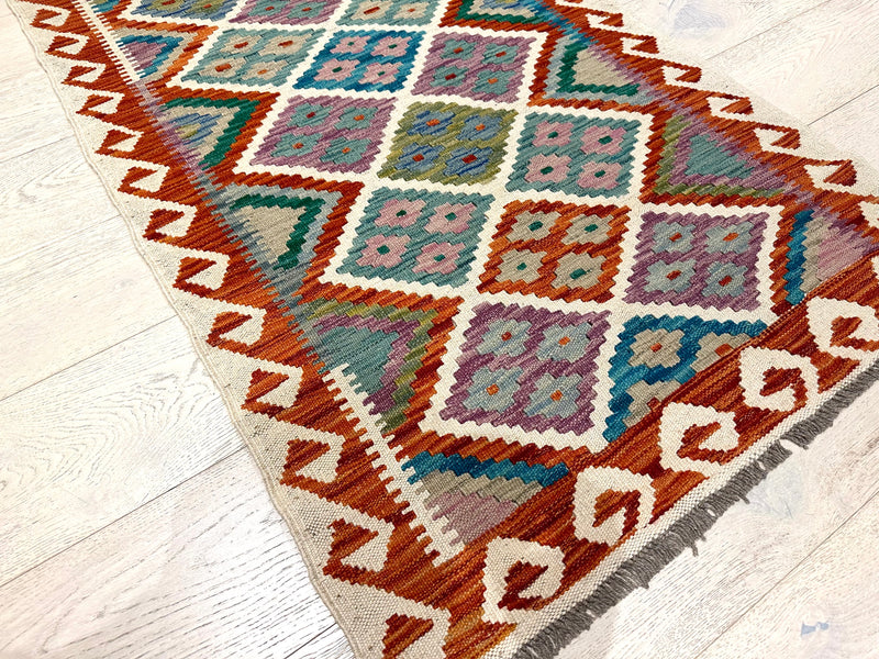 Kilim Chobi Handmade Multi Wool Runner Rug (STK550-2009) 588x85cm