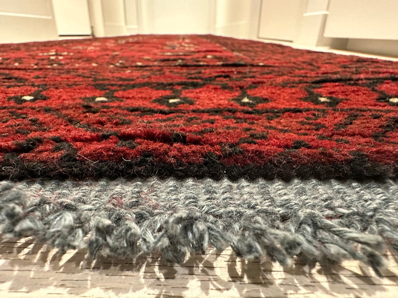 Bokhara Afghan Akhche Tribal Rug (STK550-2121) 287X70cm