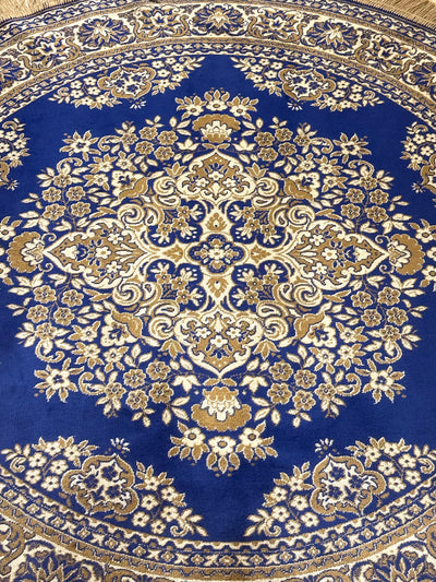 Shiraz Garden Design Blue Round Rug