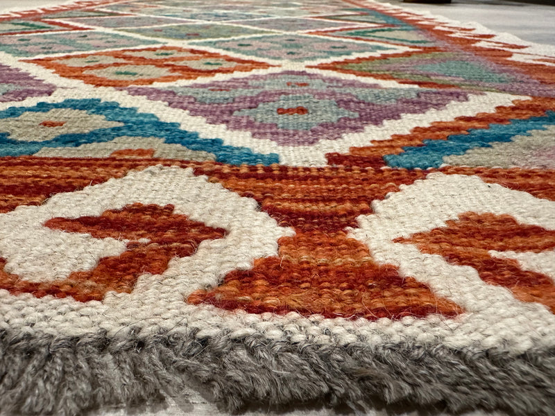 Kilim Chobi Handmade Multi Wool Runner Rug (STK550-2009) 588x85cm