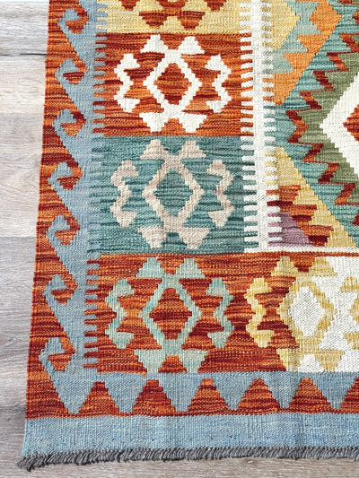 Kilim Chobi Handmade Multi Wool Rug (STK550-2110) 193X152CM