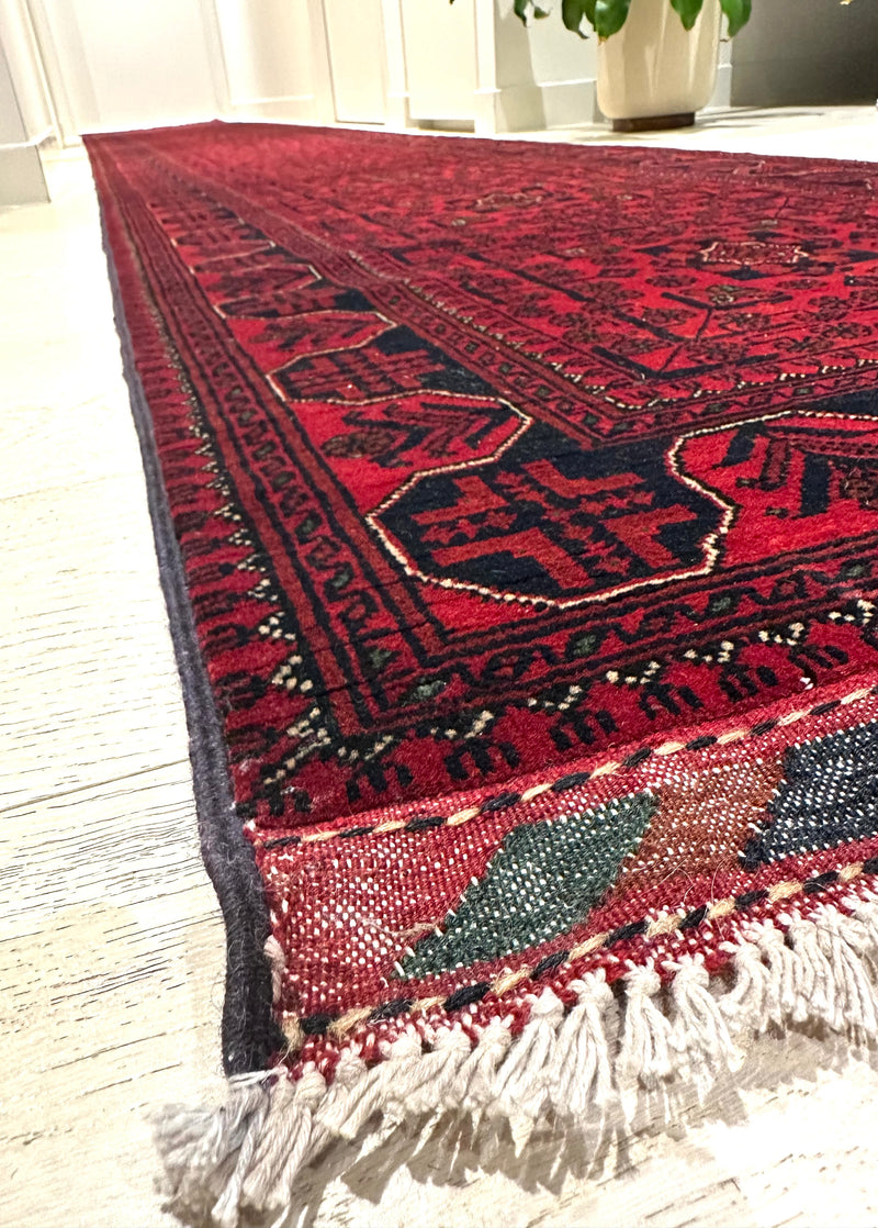 Kamyab Afghan Fine Handmade Tribal Wool Runner Rug (550-2113) 595X80cm