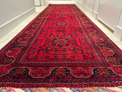 Kamyab Afghan Fine Handmade Tribal Wool Runner Rug (550-2087) 300X79cm