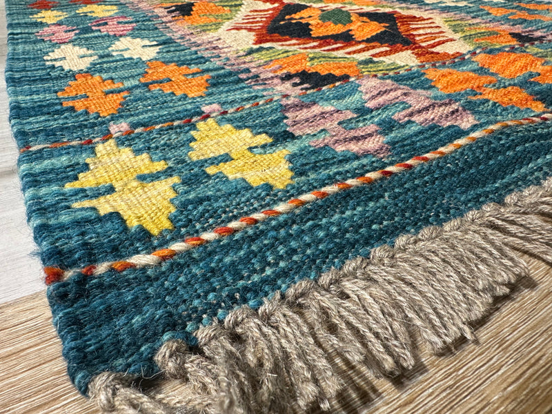 Kilim Chobi Handmade Multi Wool Rug (STK550-2069) 87X61CM
