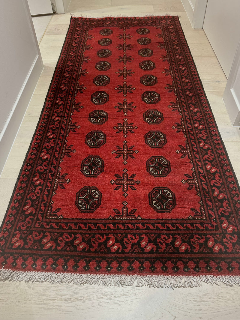 Bokhara Afghan Akhche Tribal Rug (STK550-1983) 200x84cm, Rugs Online Rugs Sydney Australia, www.rugsonlinerugs.com.au