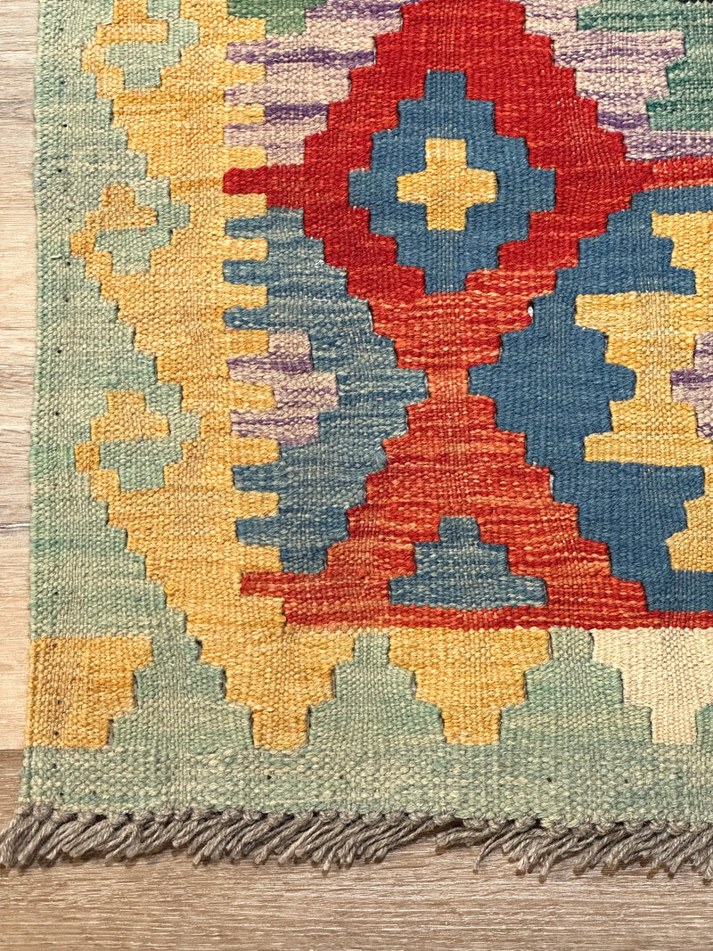 Kilim Chobi Handmade Multi Wool Rug (STK550-2074) 142X97CM