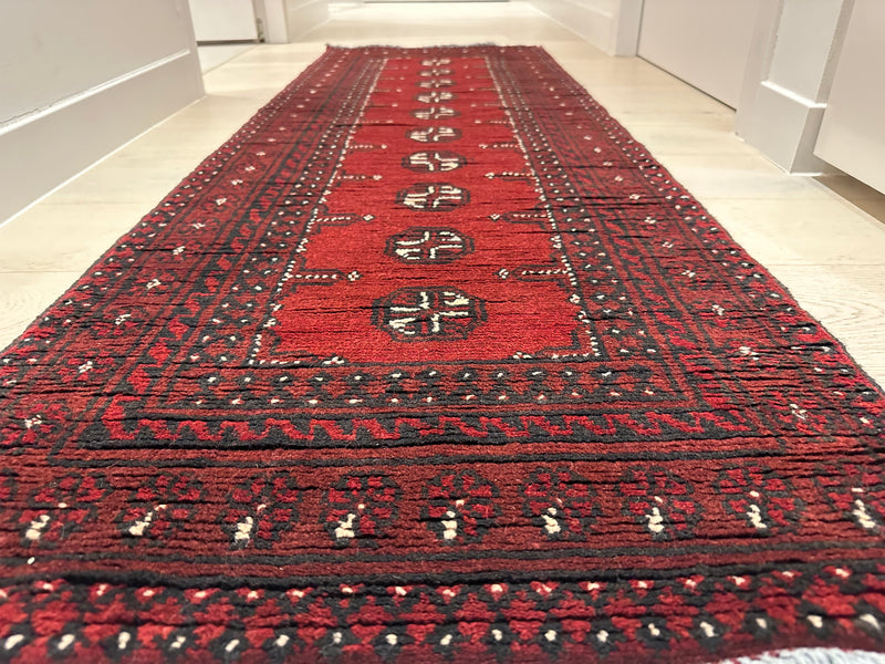 Bokhara Afghan Akhche Tribal Wool Runner Rug (STK550-2044) 196X64cm