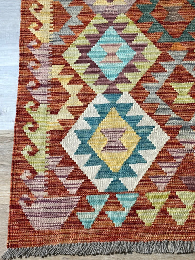 Kilim Chobi Handmade Multi Wool Rug (STK550-2075) 156X100CM
