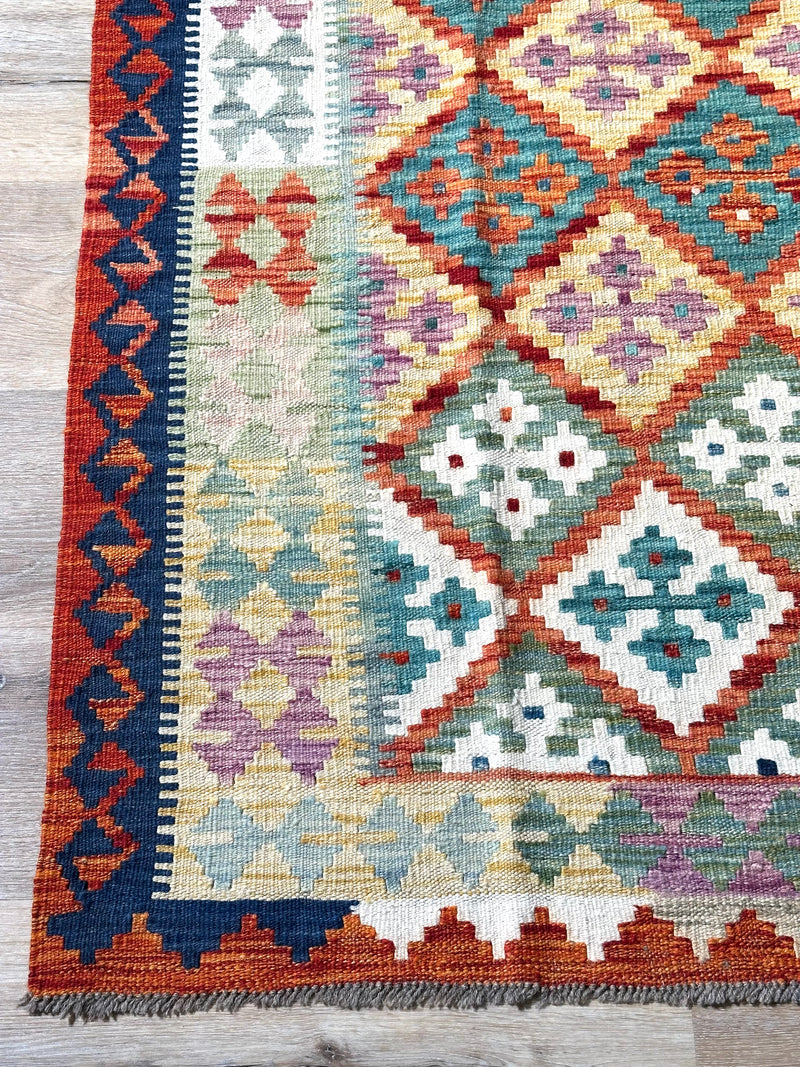 Kilim Chobi Handmade Multi Wool Rug (STK550-2109) 195X154CM