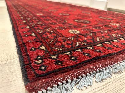 Bokhara Afghan Akhche Tribal Wool Runner Rug (STK550-2040) 294X80cm