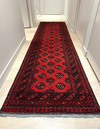 Bokhara Afghan Akhche Tribal Rug (STK550-2039) 285X78cm