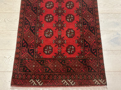 Bokhara Afghan Akhche Tribal Wool Long Runner Rug (STK550-1989) 577x76cm