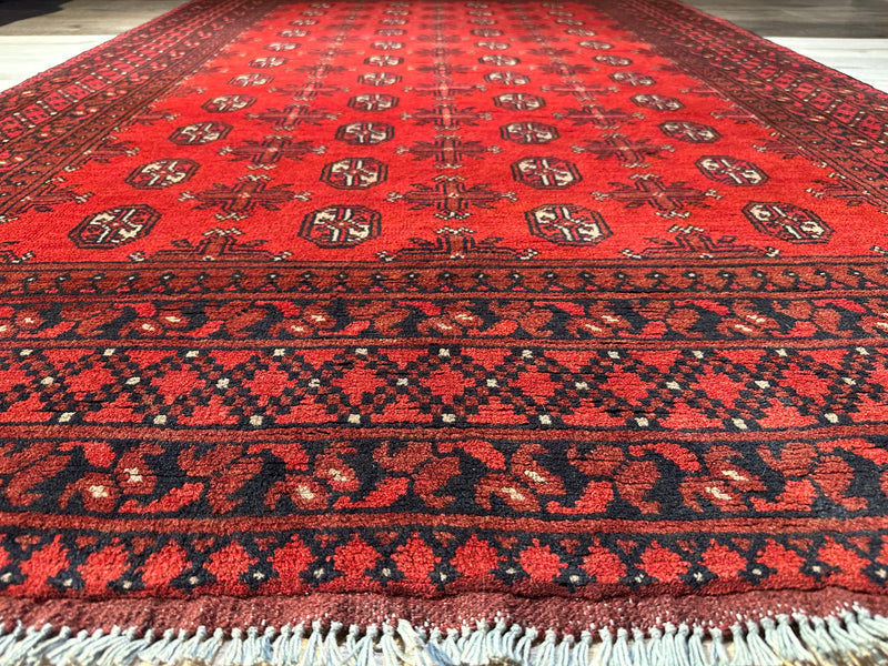 Bokhara Afghan Akhche Tribal Rug (STK550-2118) 244X157CM
