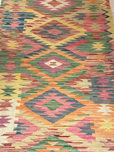 Kilim Chobi Handmade Multi Wool Runner Rug (STK550-2005) 288x82cm