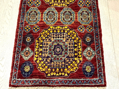 Chobi Handmade Vegi Dye Wool Rug (550-1969) 100x52cm