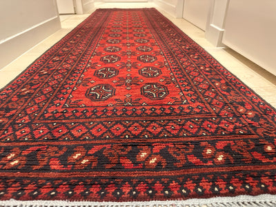 Bokhara Afghan Akhche Tribal Rug (STK550-2041) 284X77cm