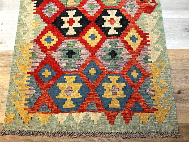 Kilim Chobi Handmade Multi Wool Rug (STK550-2074) 142X97CM