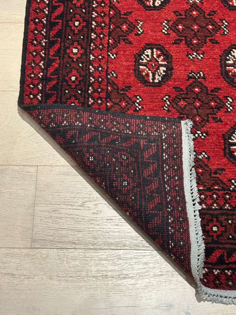 Bokhara Afghan Akhche Tribal Wool Runner Rug (STK550-2120) 292x83cm
