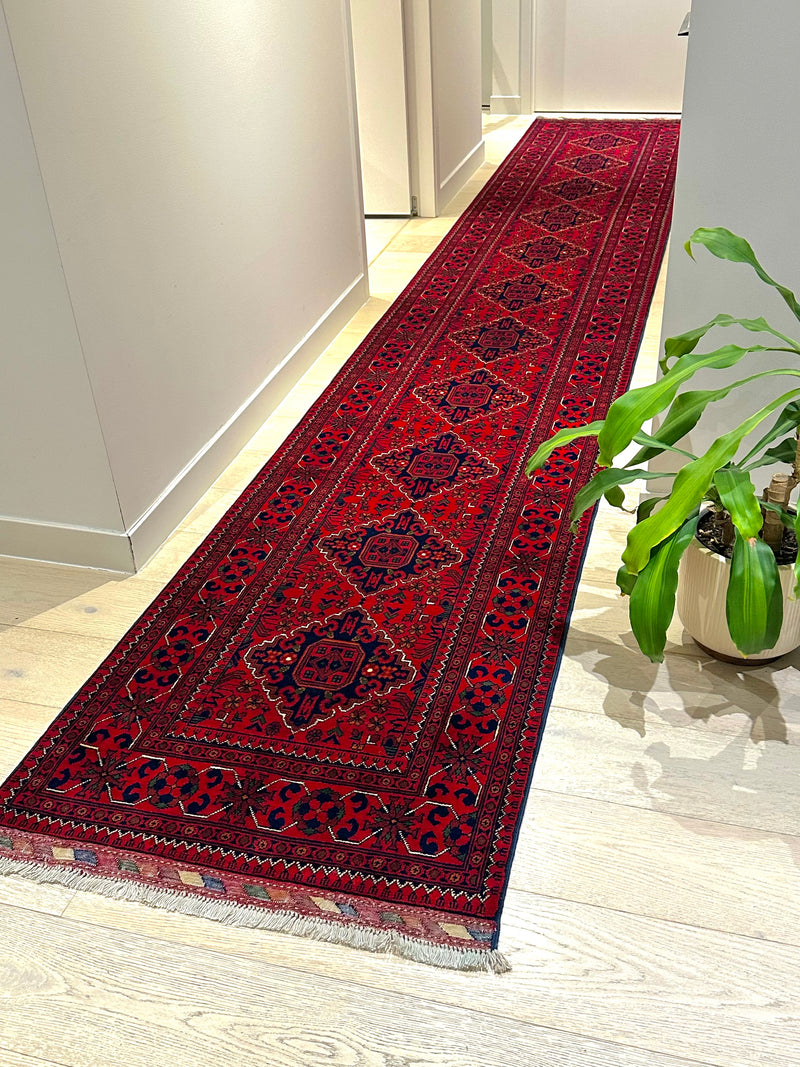 Kamyab Afghan Fine Handmade Tribal Wool Runner Rug (550-2089) 494X80cm