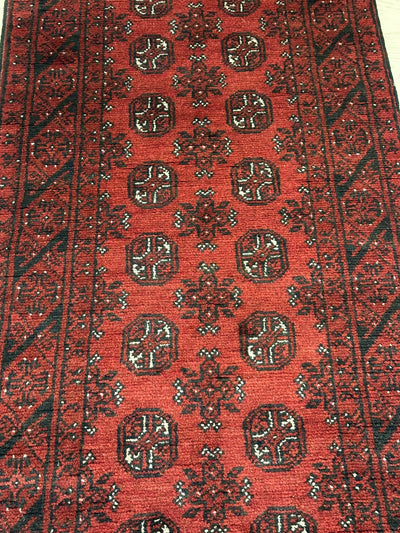 Bokhara Afghan Akhche Tribal Wool Runner Rug (STK550-2042) 287X70cm