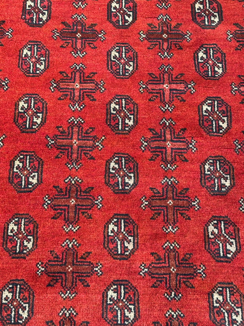 Bokhara Afghan Akhche Tribal Rug (STK550-2118) 244X157CM