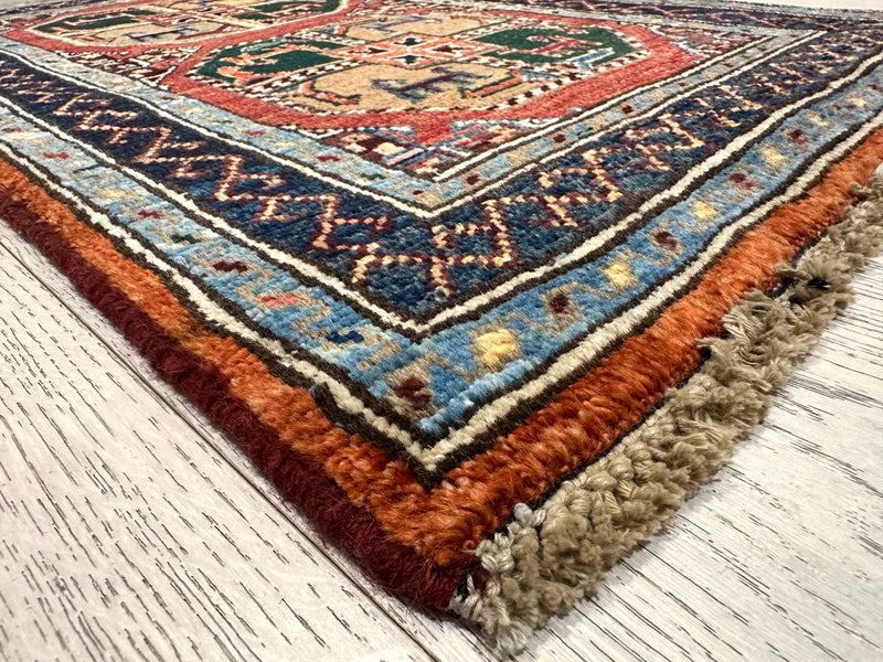 Chobi Vegi Dye Handmade Wool Rug (550-1851) 89X58CM