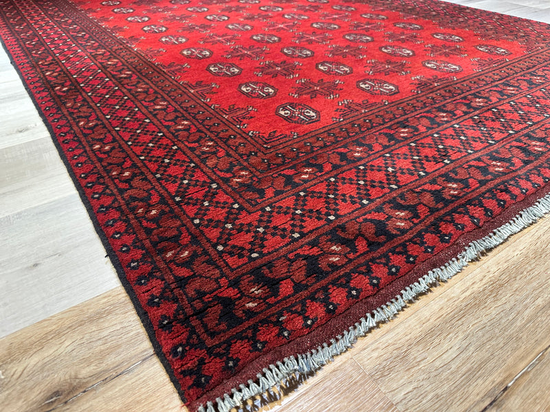 Bokhara Afghan Akhche Tribal Rug (STK550-2118) 244X157CM