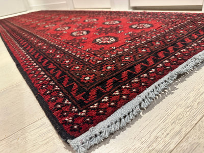 Bokhara Afghan Akhche Tribal Wool Runner Rug (STK550-2120) 292x83cm