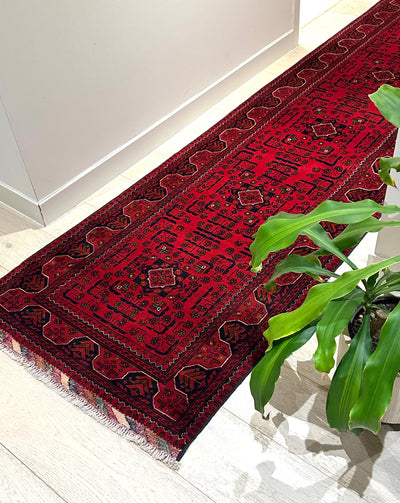 Kamyab Afghan Fine Handmade Tribal Wool Runner Rug (550-2087) 300X79cm