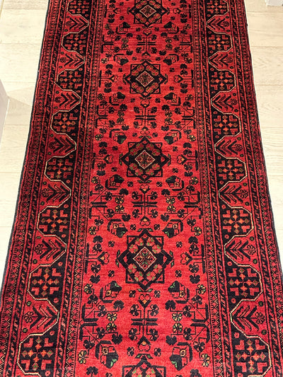 Kamyab Afghan Fine Handmade Tribal Wool Runner Rug (550-2036) 293X80cm