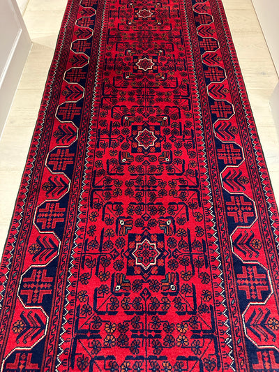 Kamyab Afghan Fine Handmade Tribal Wool Runner Rug (550-2037) 600X77cm