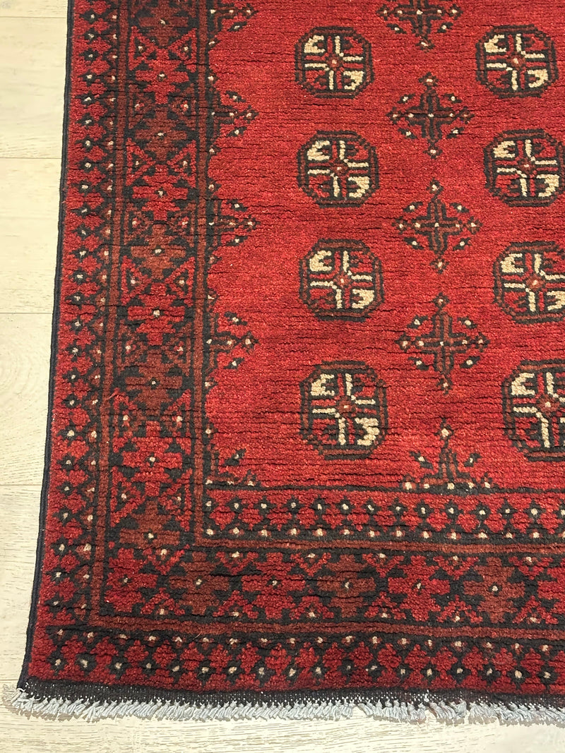 Bokhara Afghan Akhche Tribal Wool Runner Rug (STK550-2123) 294X80cm