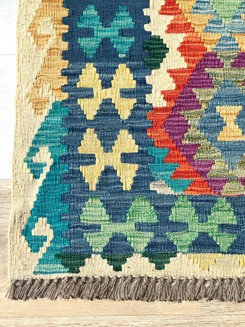 Kilim Chobi Handmade Multi Wool Rug (STK550-2071) 148X100CM
