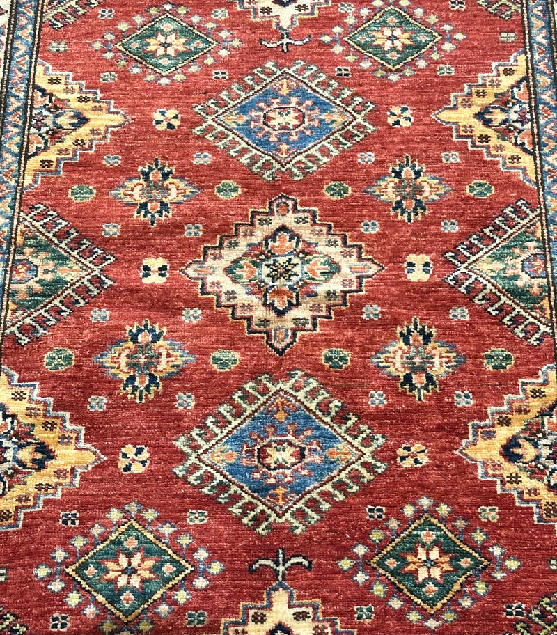 Kazak Super Fine Handmade Veggie Dye Wool Rug (550-1634) 154X97CM