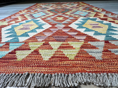 Kilim Chobi Handmade Multi Wool Rug (STK550-2075) 156X100CM