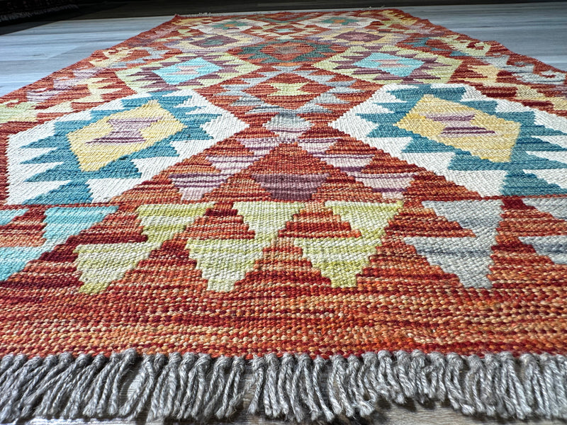 Kilim Chobi Handmade Multi Wool Rug (STK550-2075) 156X100CM