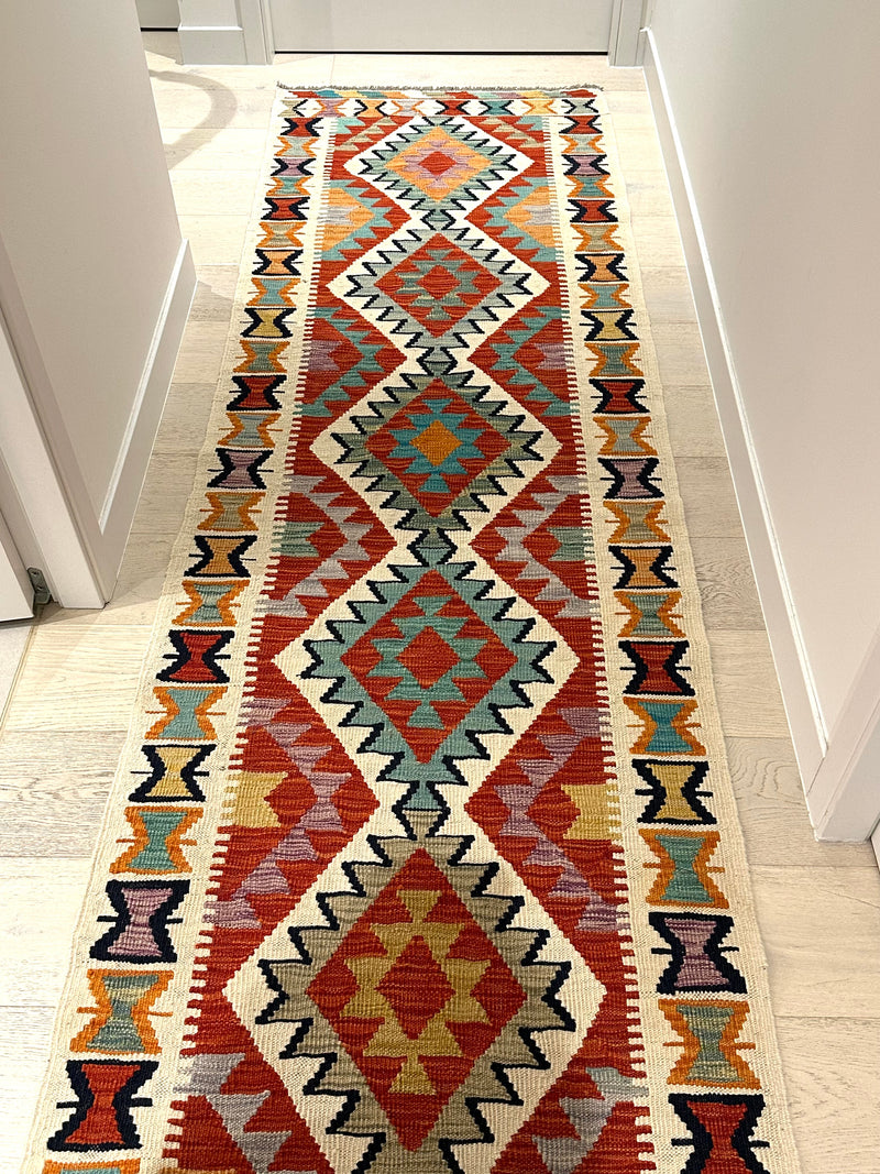 Kilim Chobi Handmade Multi Wool Runner Rug (STK550-2007) 588x81cm